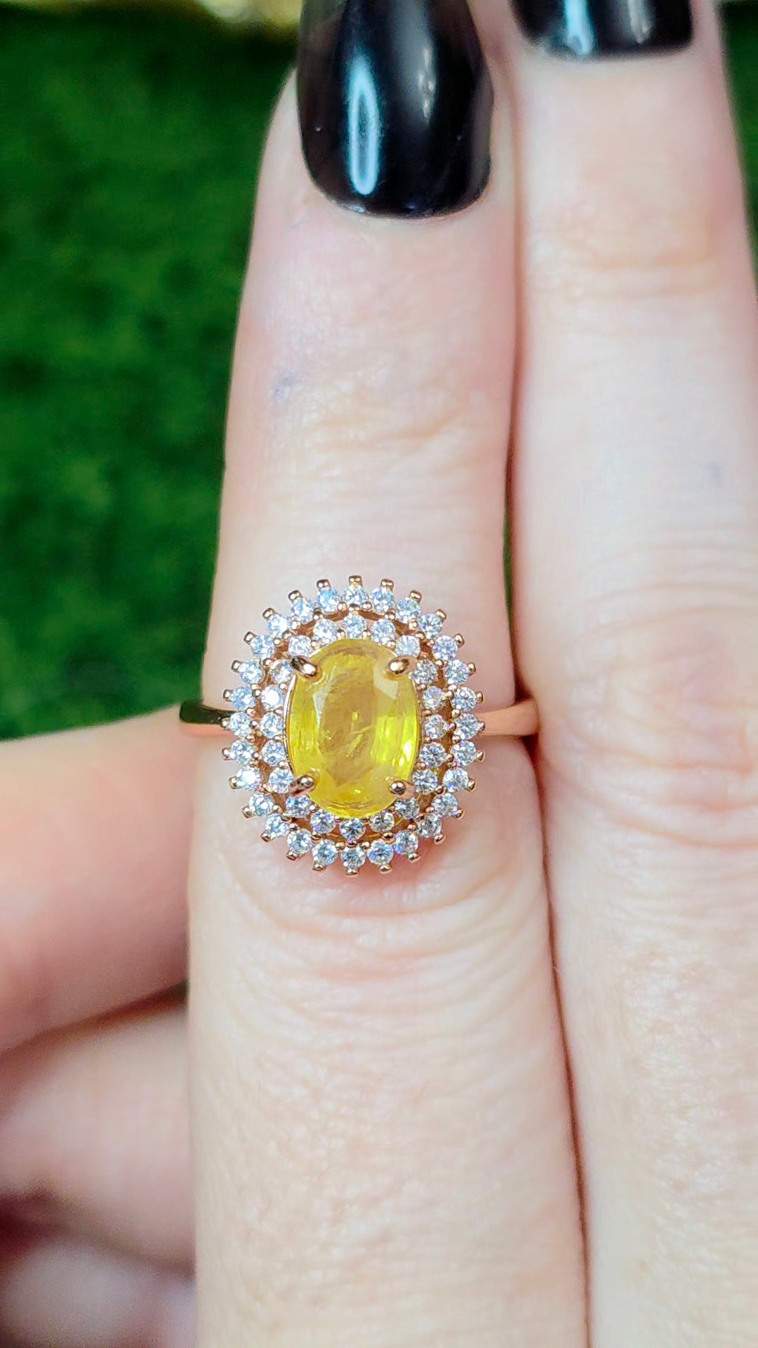 Yellow Sapphire Rose Gold Ring C