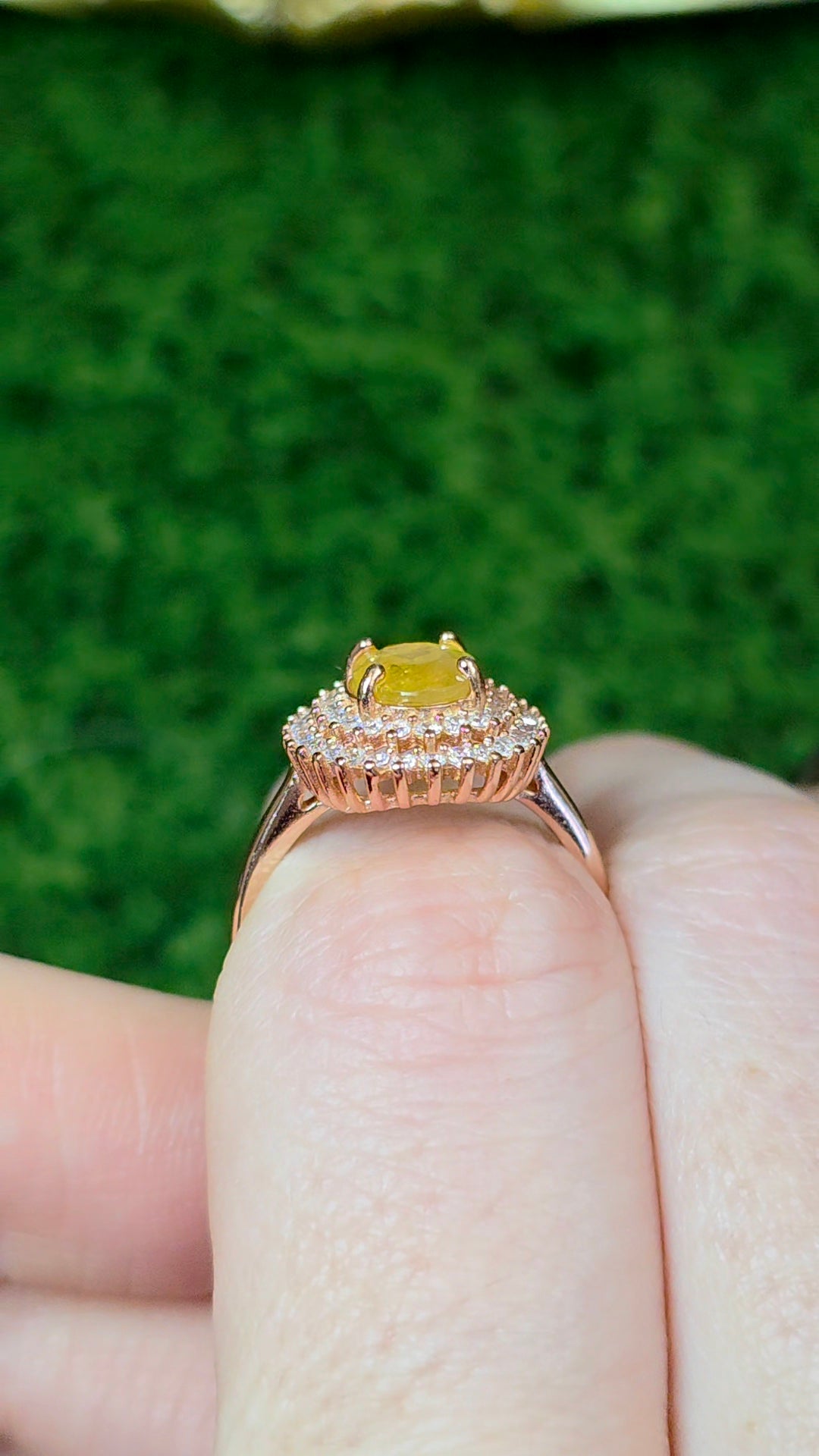 Yellow Sapphire Rose Gold Ring C