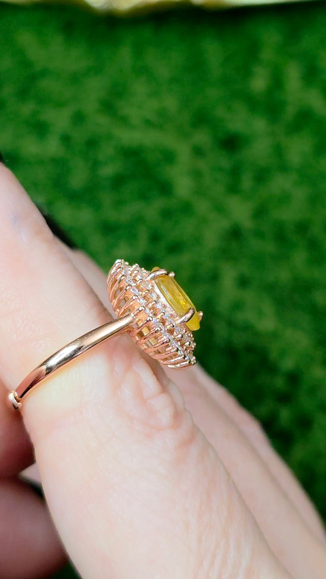 Yellow Sapphire Rose Gold Ring C