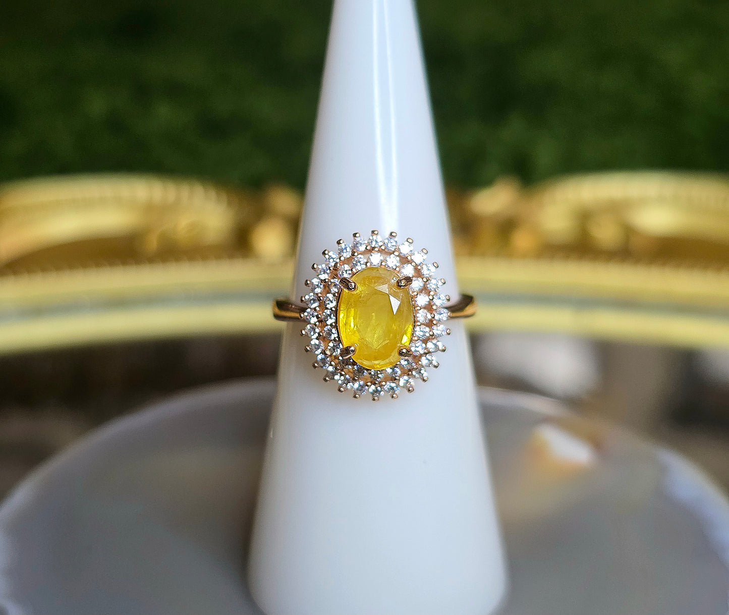 Yellow Sapphire Rose Gold Ring C