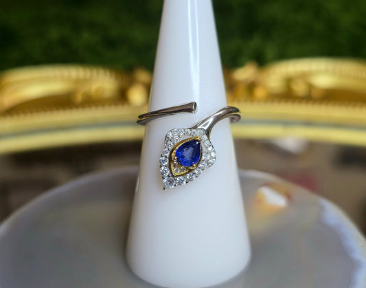 Blue Sapphire Wrap Ring