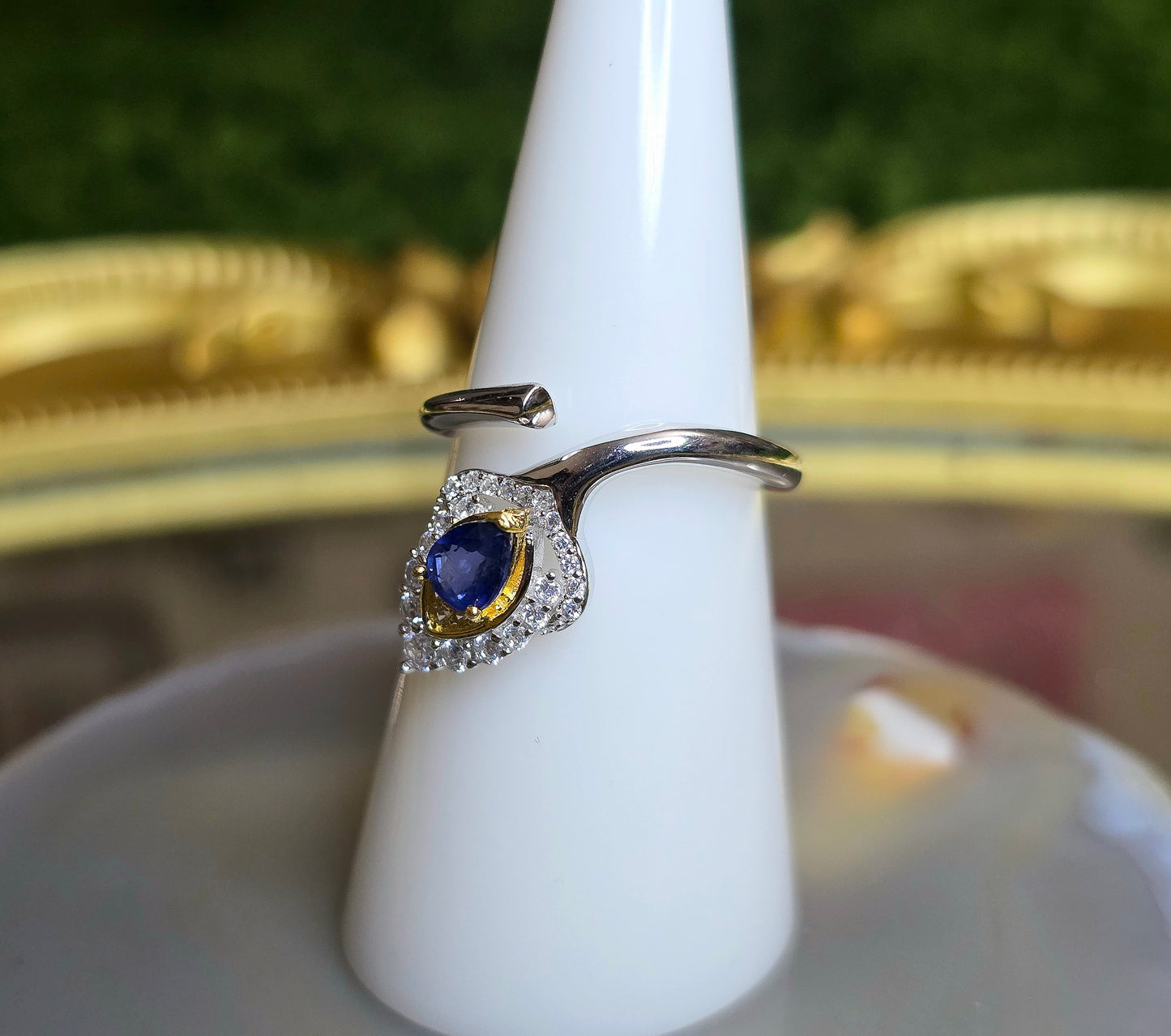 Blue Sapphire Wrap Ring