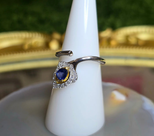 Blue Sapphire Wrap Ring