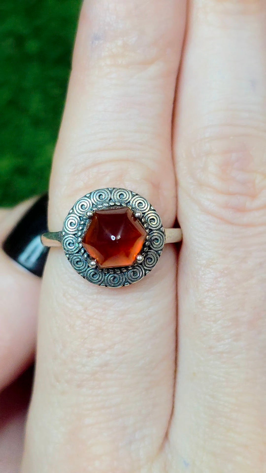 Garnet Sugarloaf Ring A