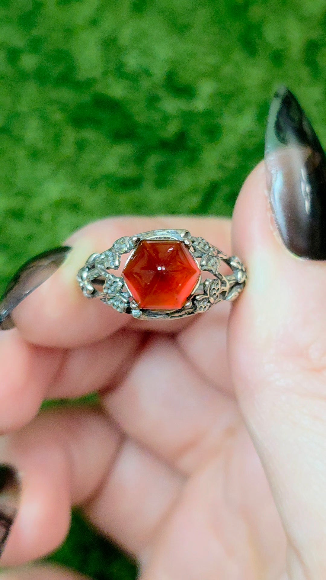 Garnet Sugarloaf Ring B