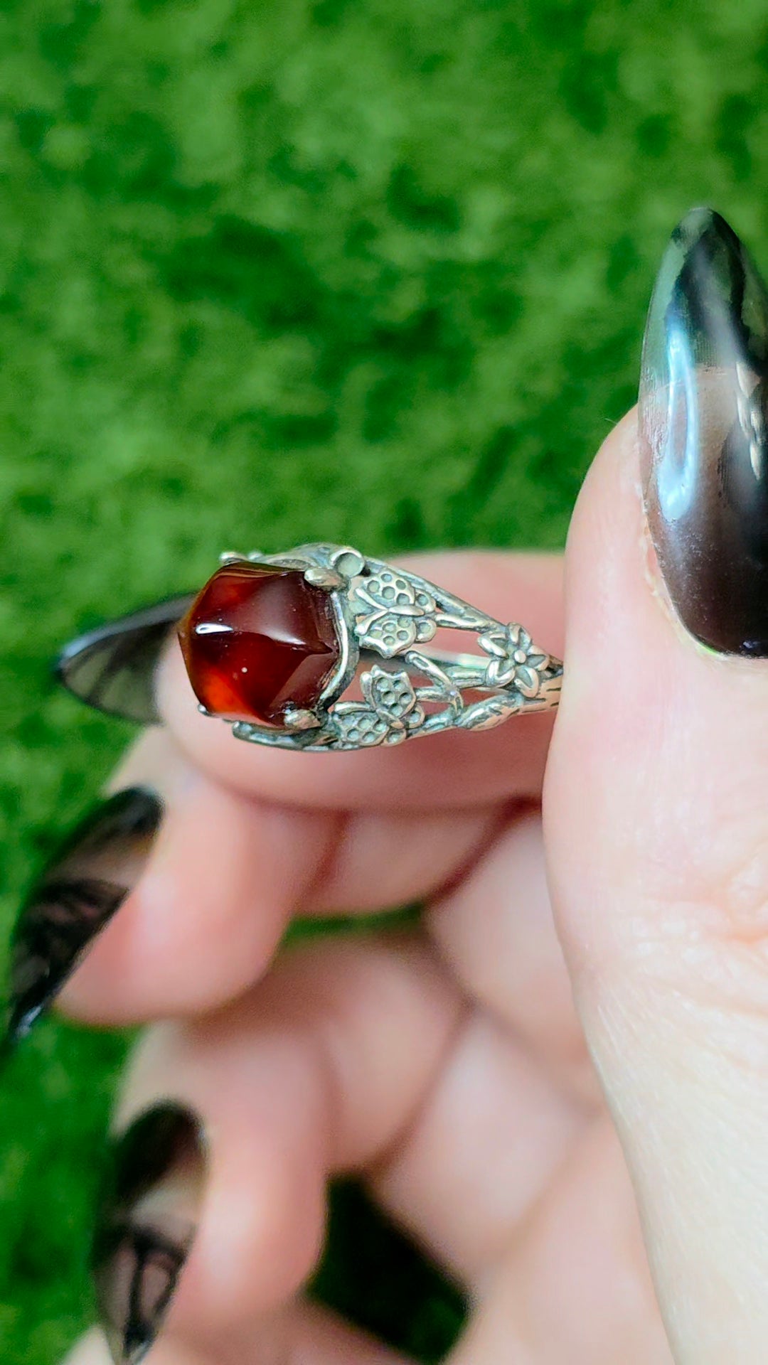 Garnet Sugarloaf Ring B