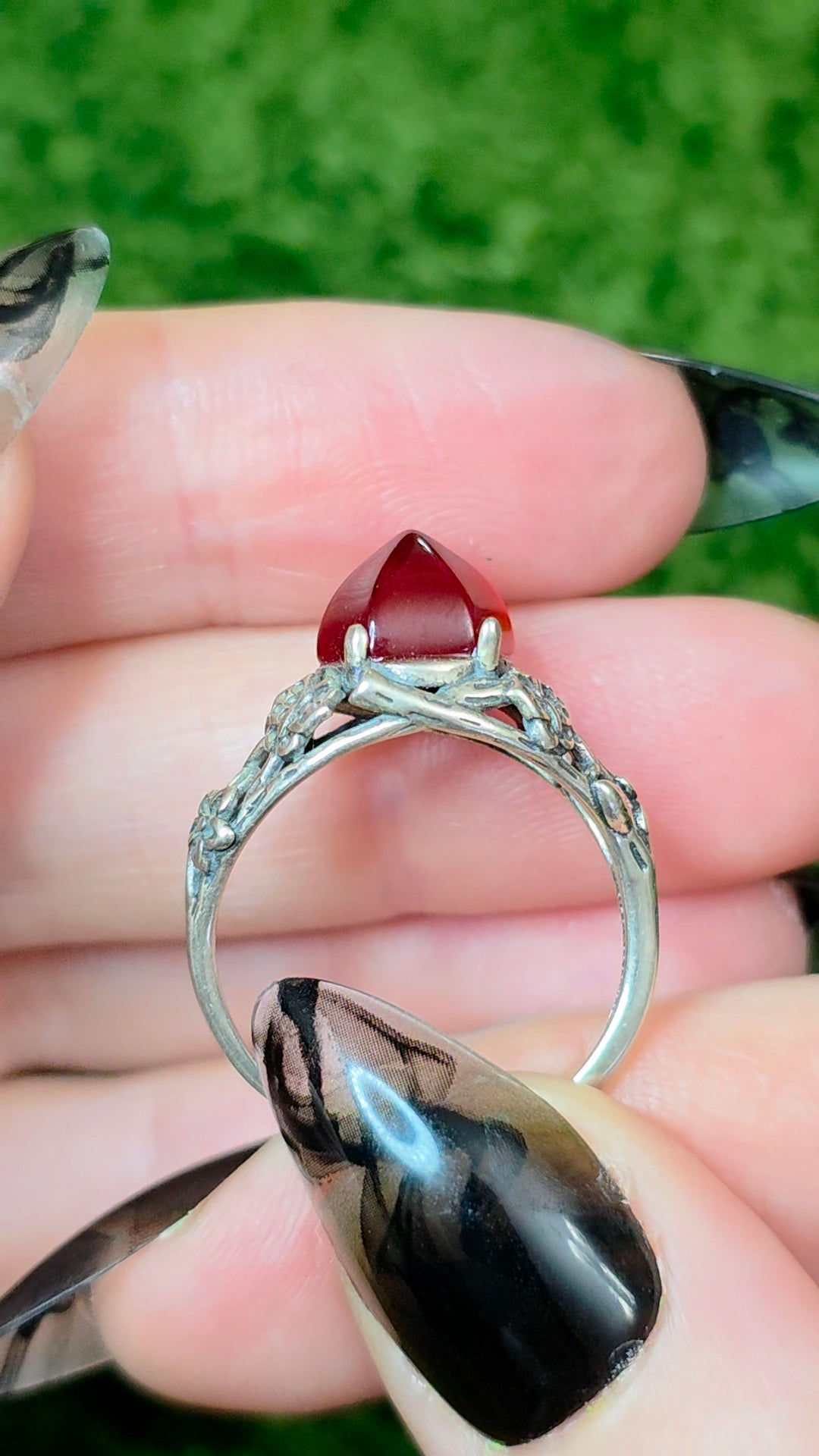 Garnet Sugarloaf Ring B