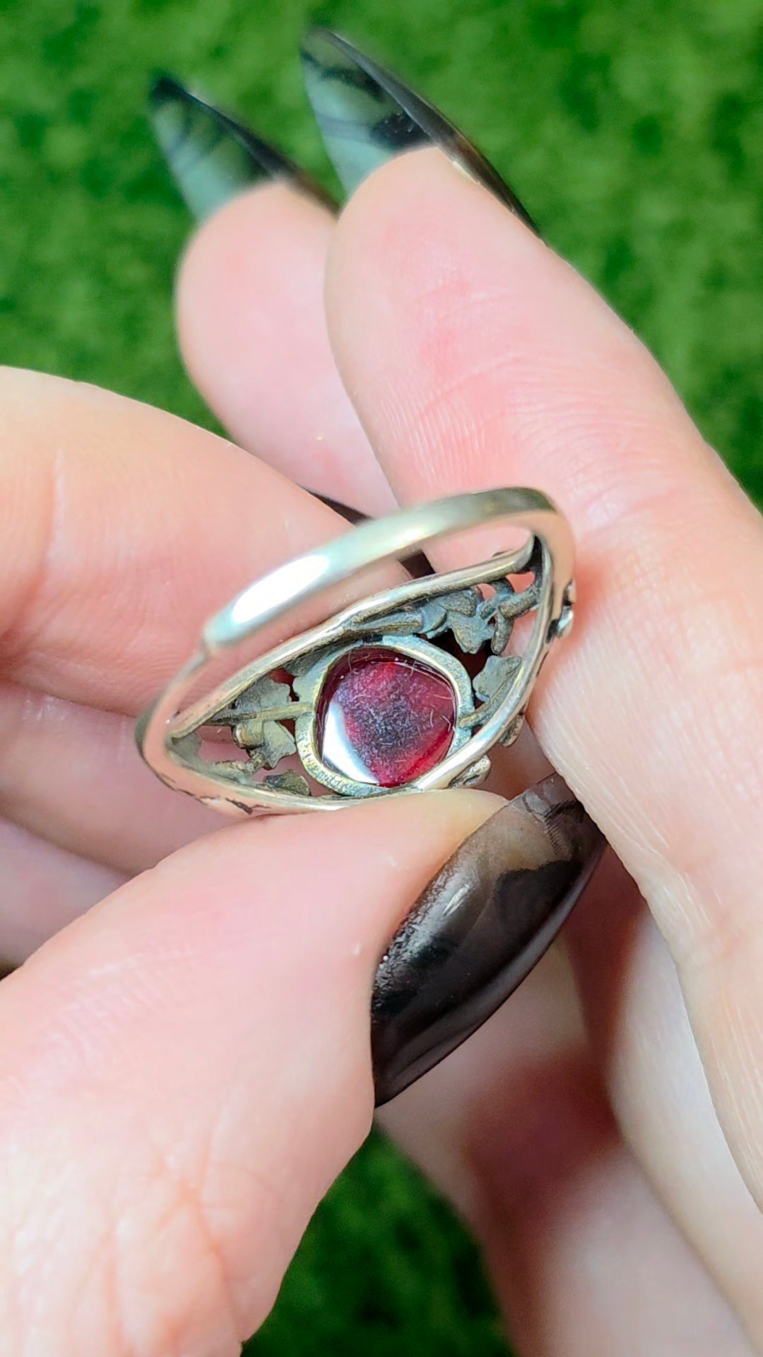 Garnet Sugarloaf Ring B