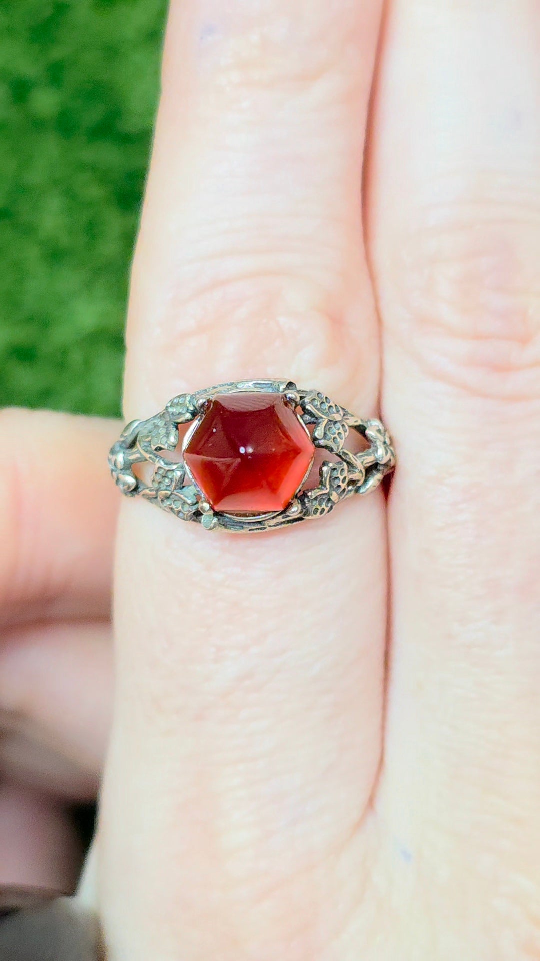 Garnet Sugarloaf Ring B