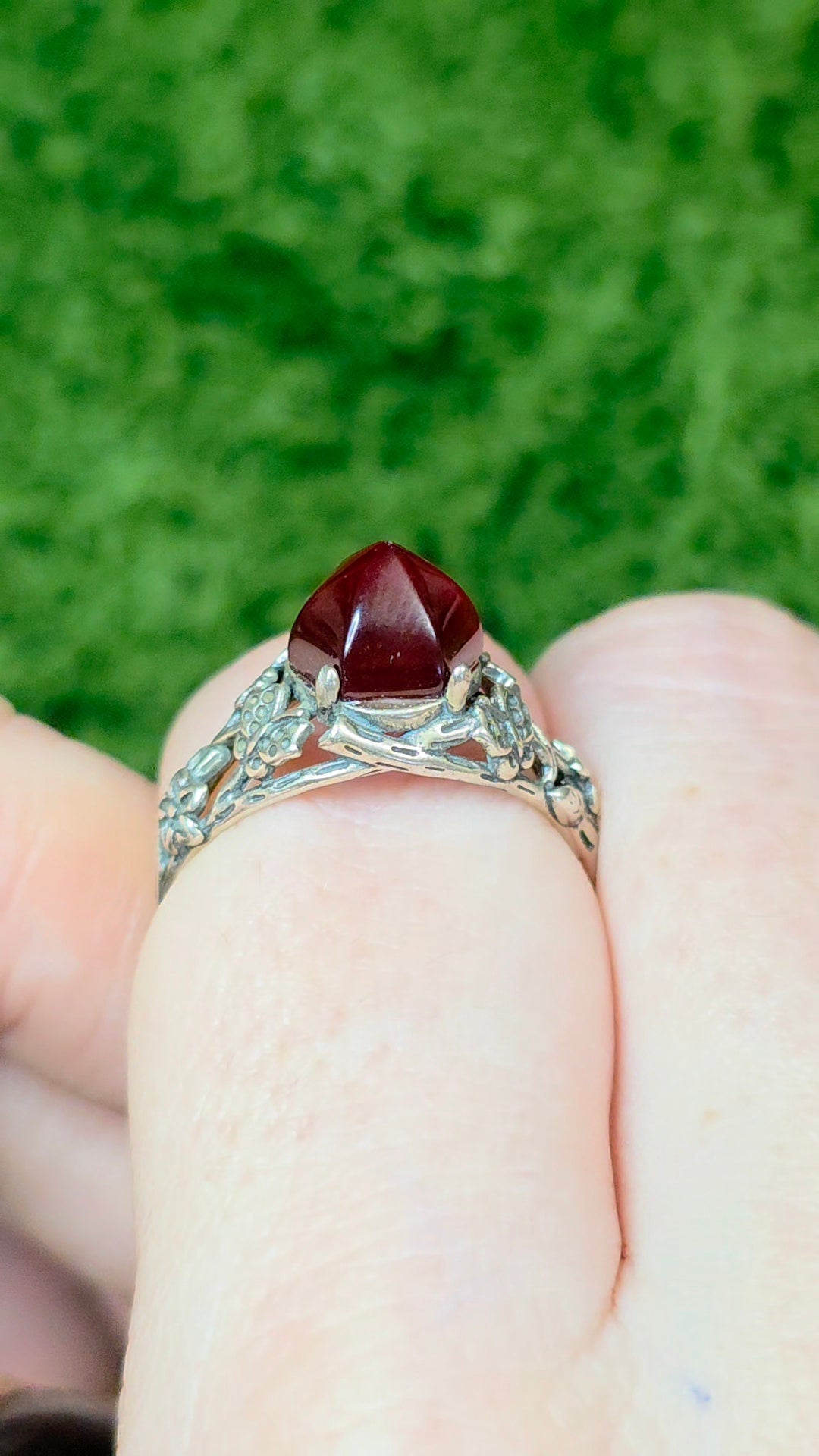 Garnet Sugarloaf Ring B