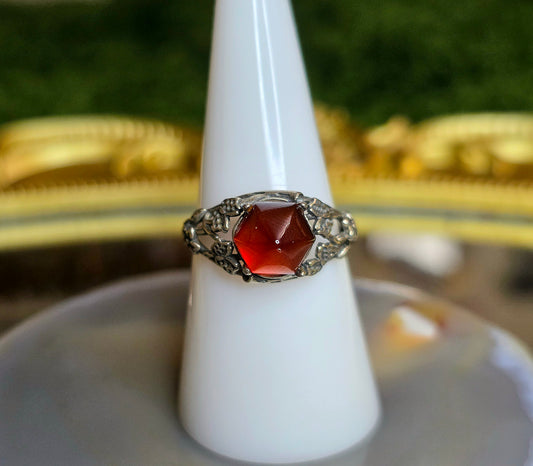 Garnet Sugarloaf Ring B