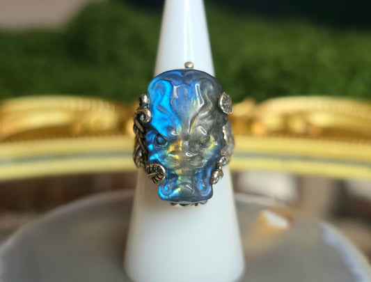 Labradorite Pixiu Ring
