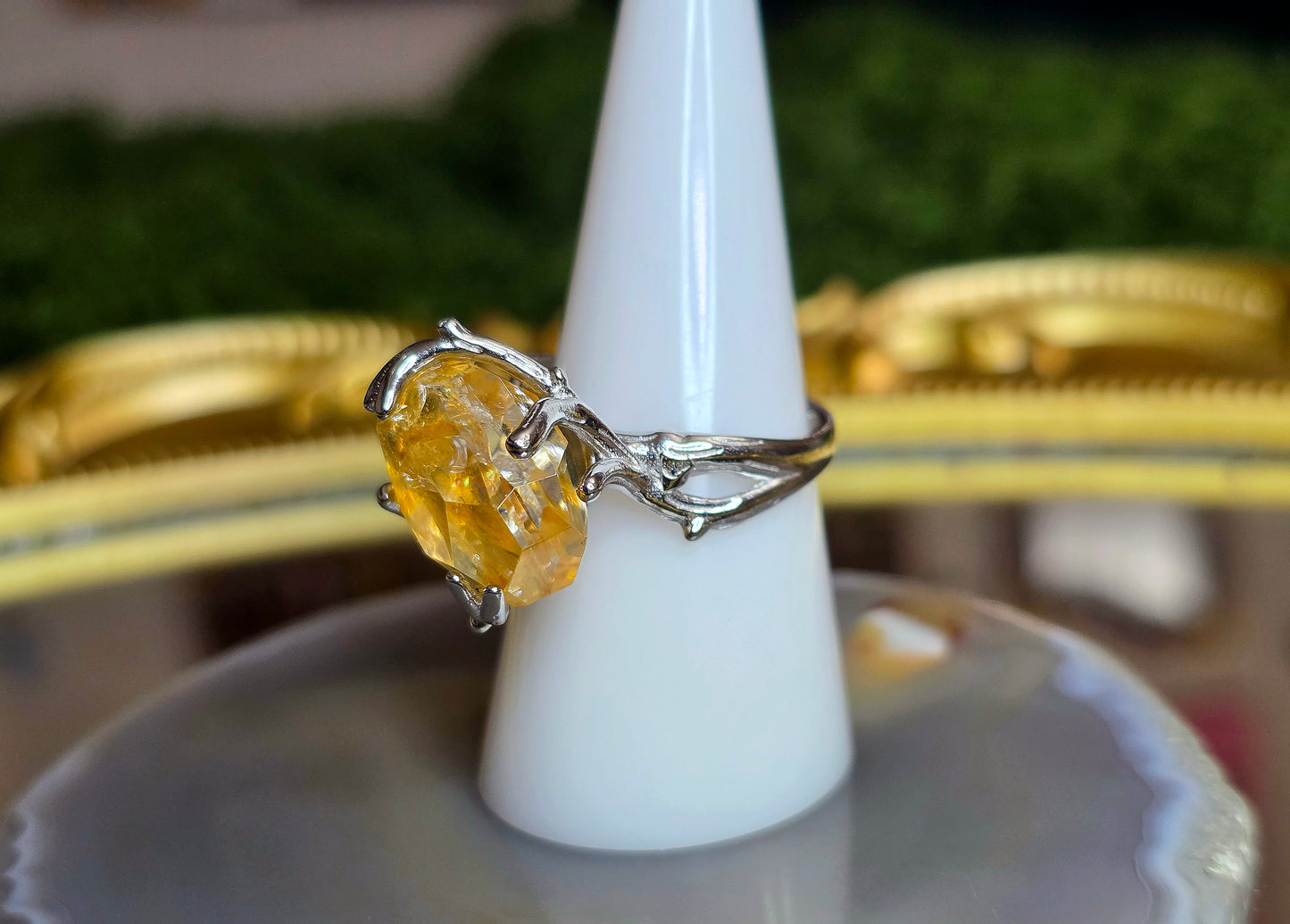 Golden Healer Fantasy Freeform Ring