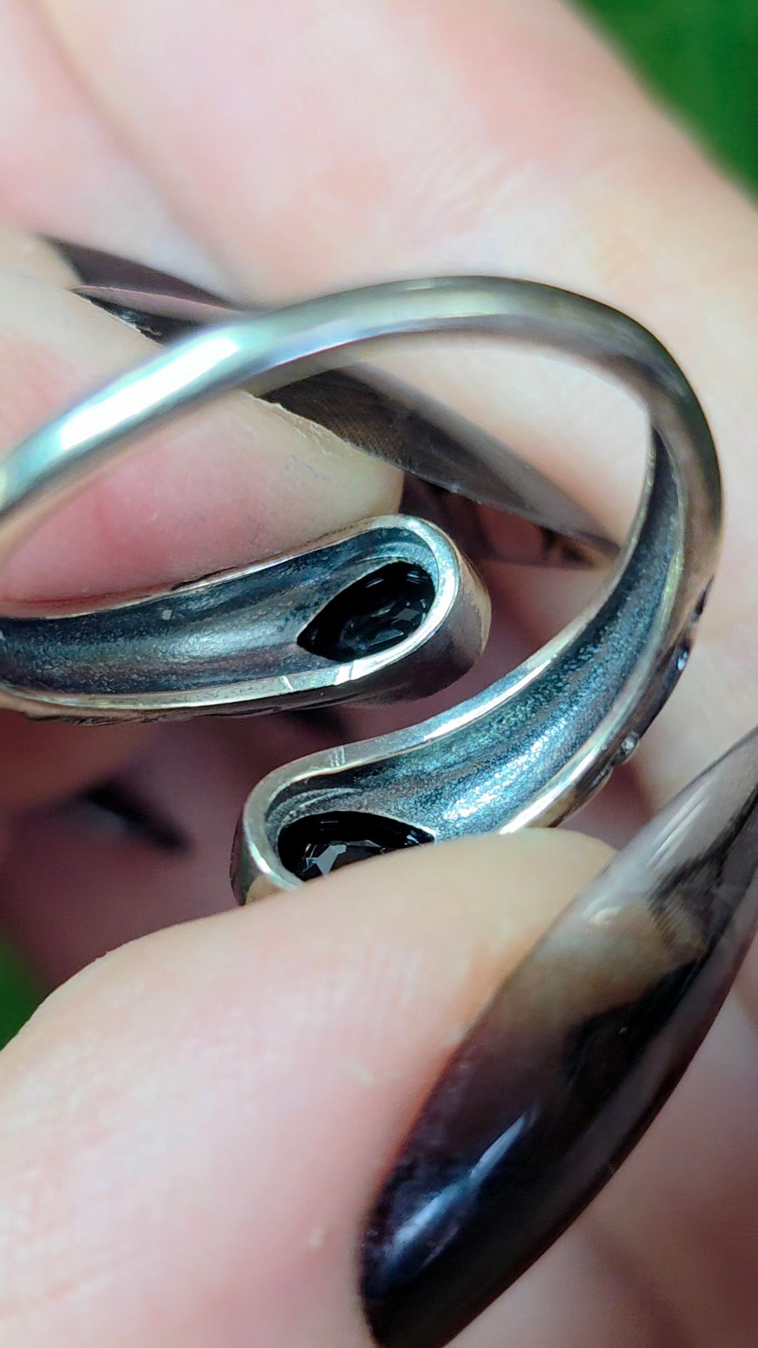 Black Spinel Wrap Ring
