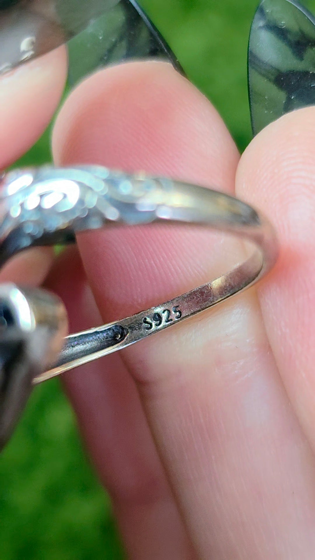 Black Spinel Wrap Ring