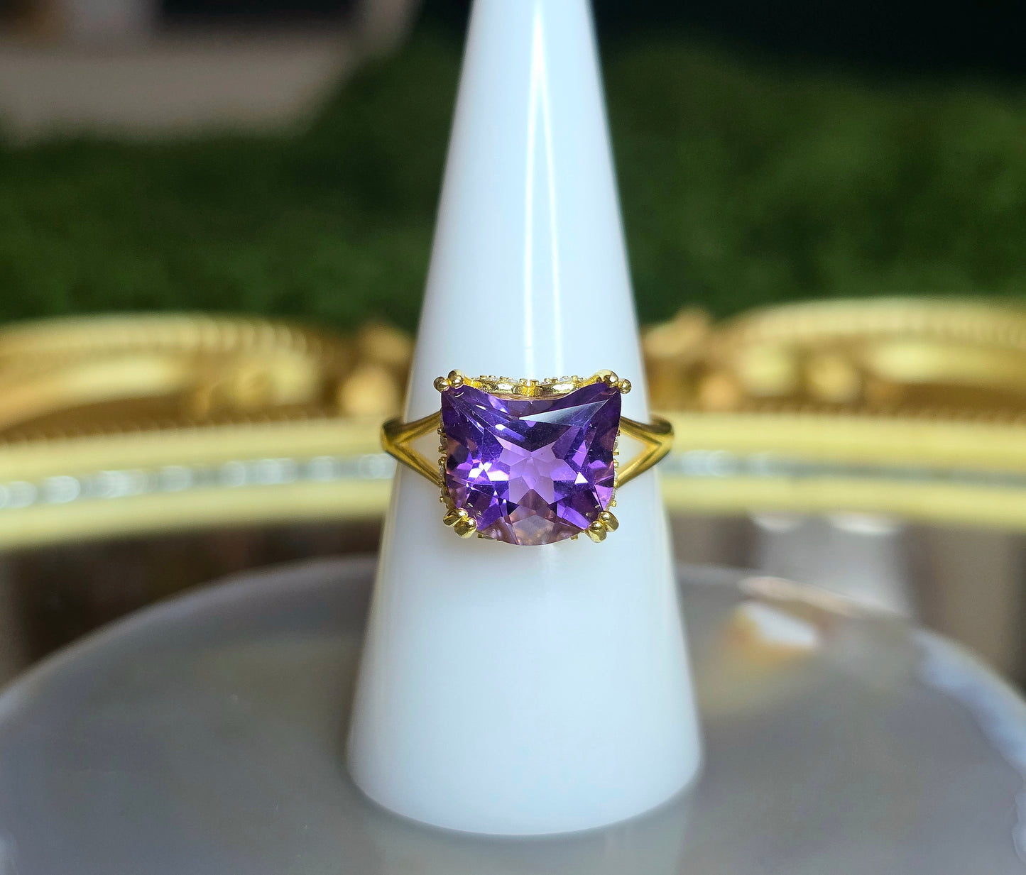 Amethyst Cat Ring A