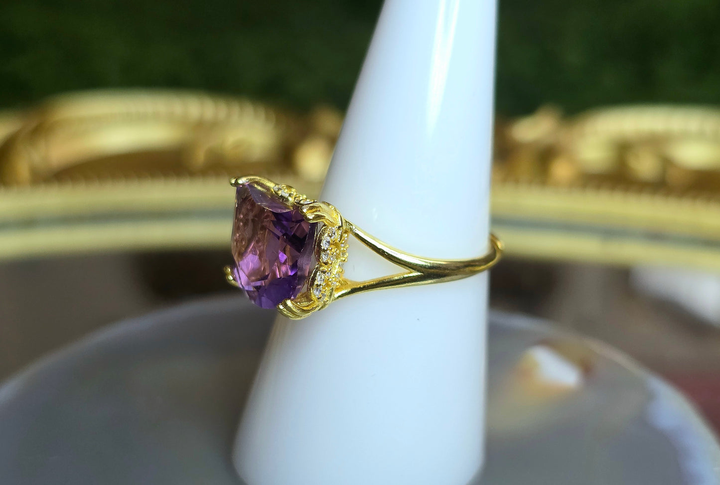 Amethyst Cat Ring A