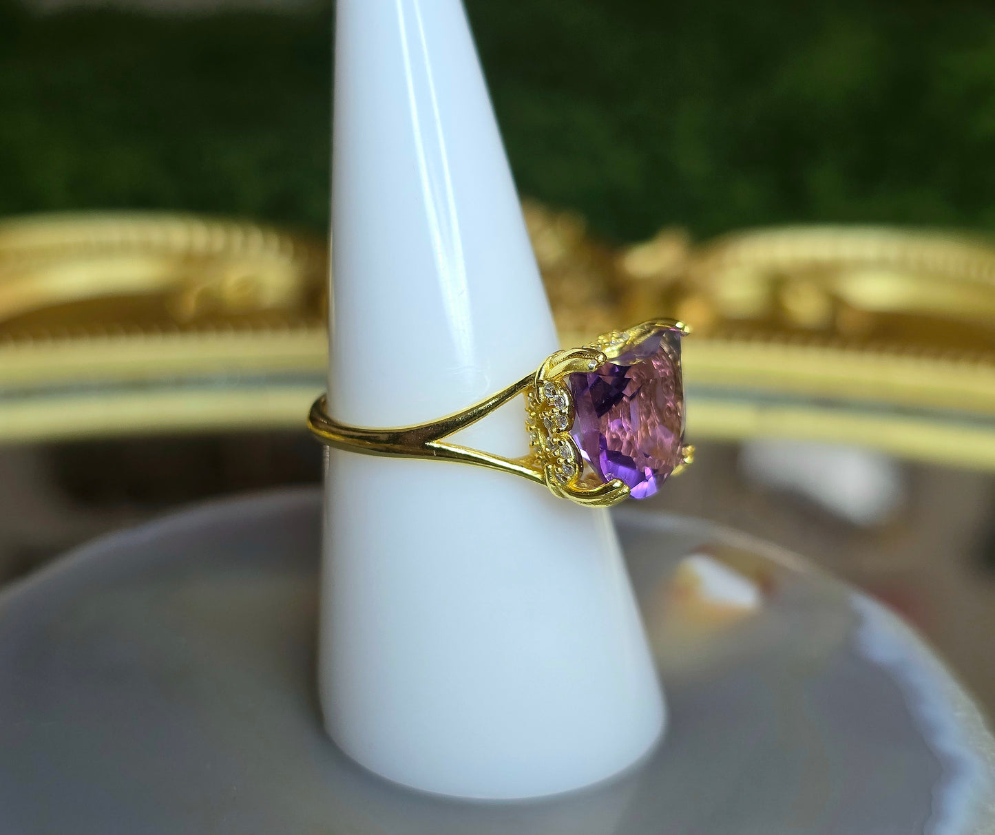 Amethyst Cat Ring A