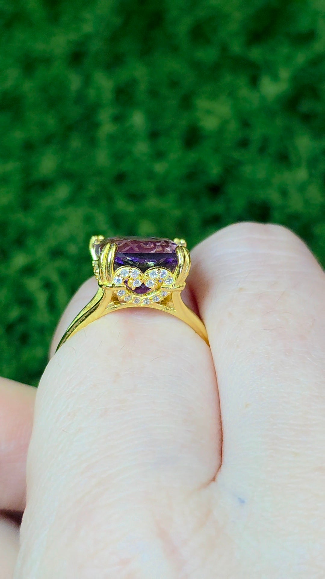 Amethyst Cat Ring A