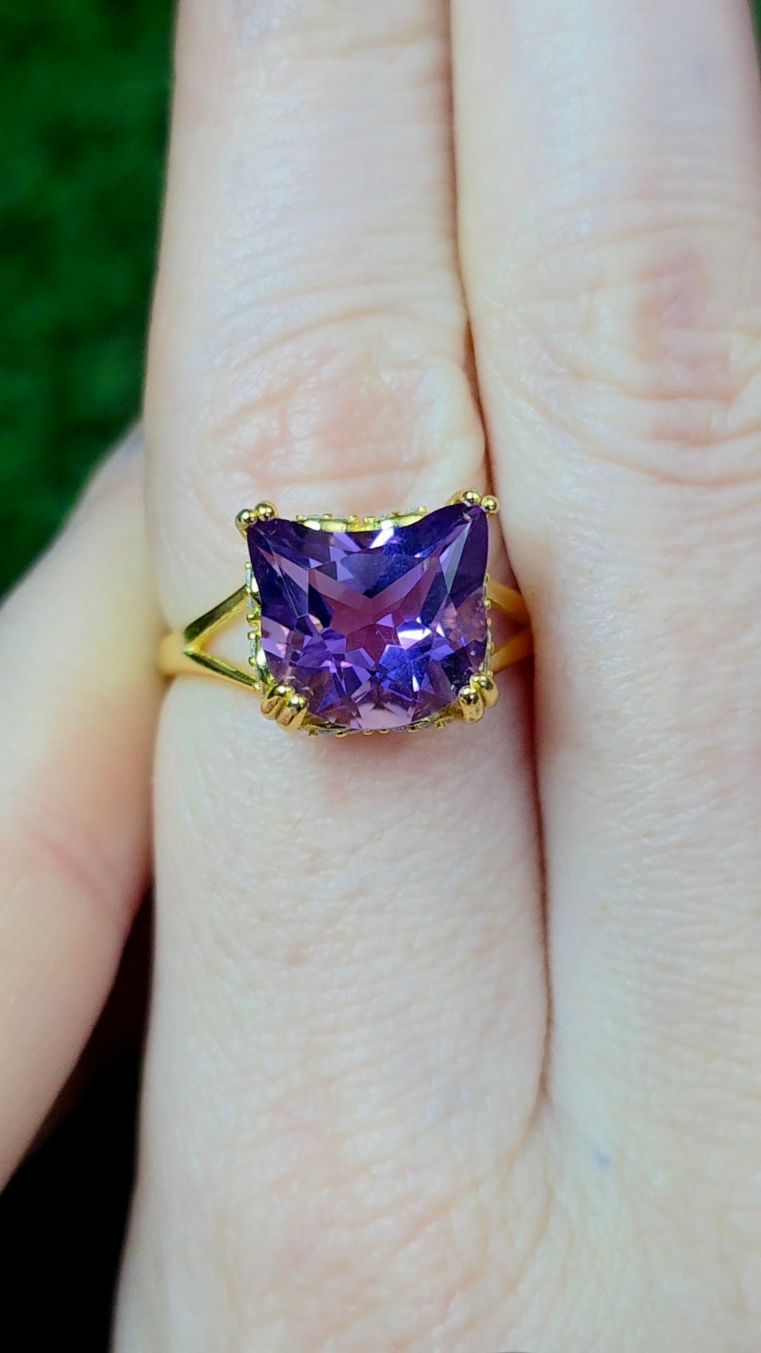 Amethyst Cat Ring A