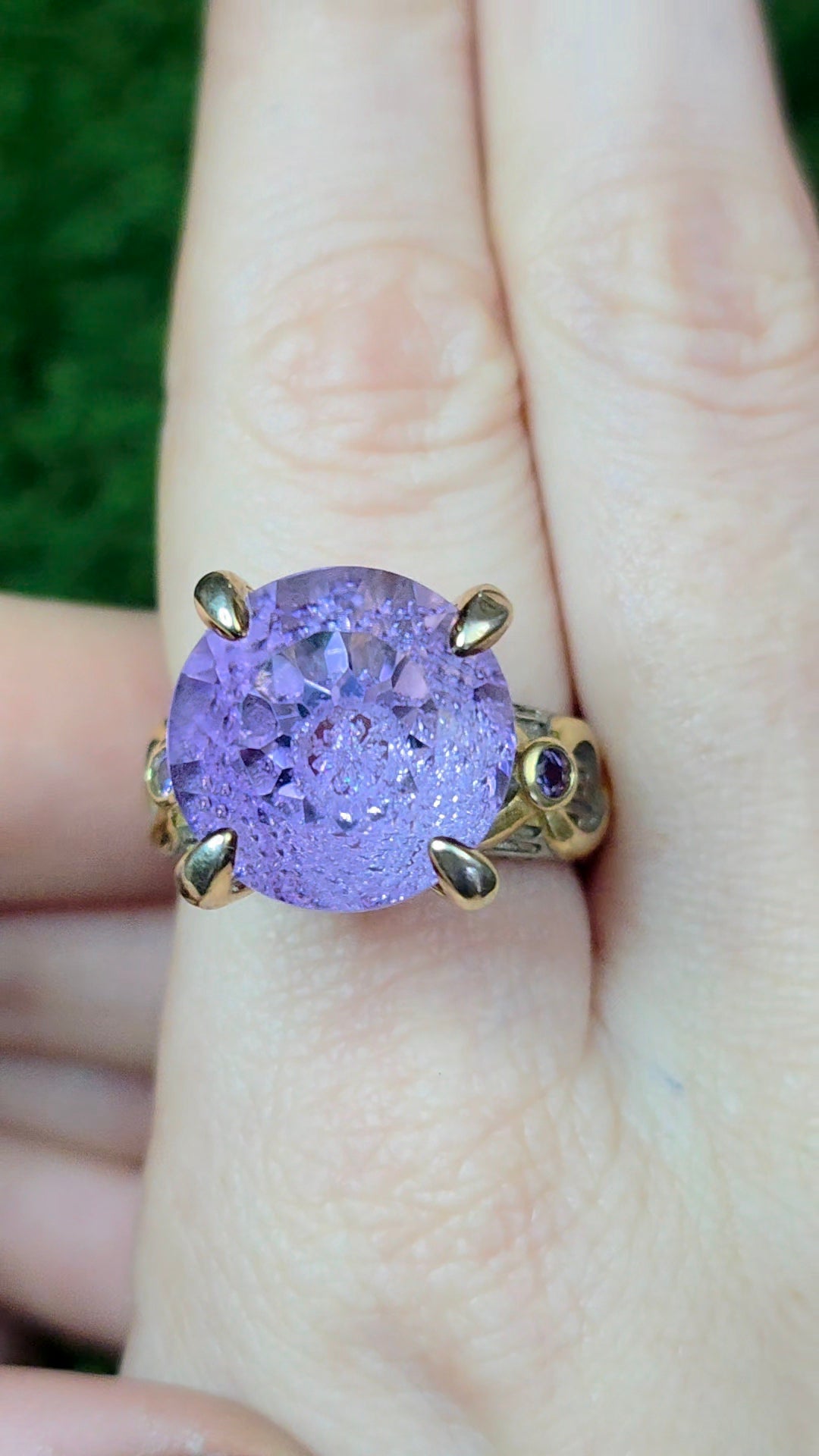 Light Amethyst Fantasy Cut Ring