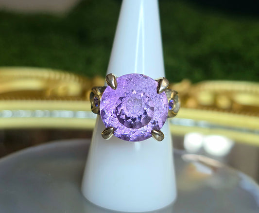Light Amethyst Fantasy Cut Ring
