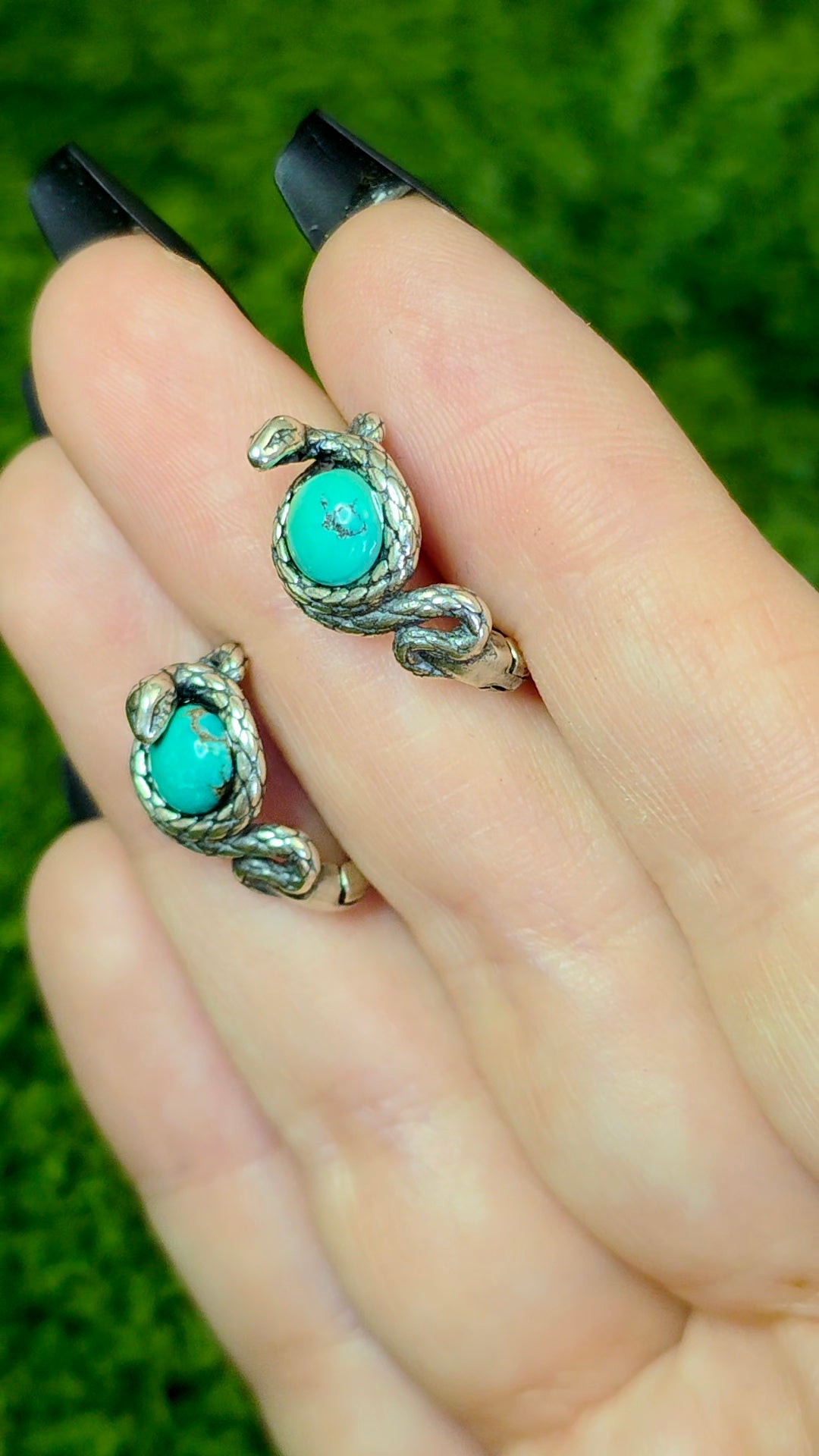 Turquoise Snake Earrings