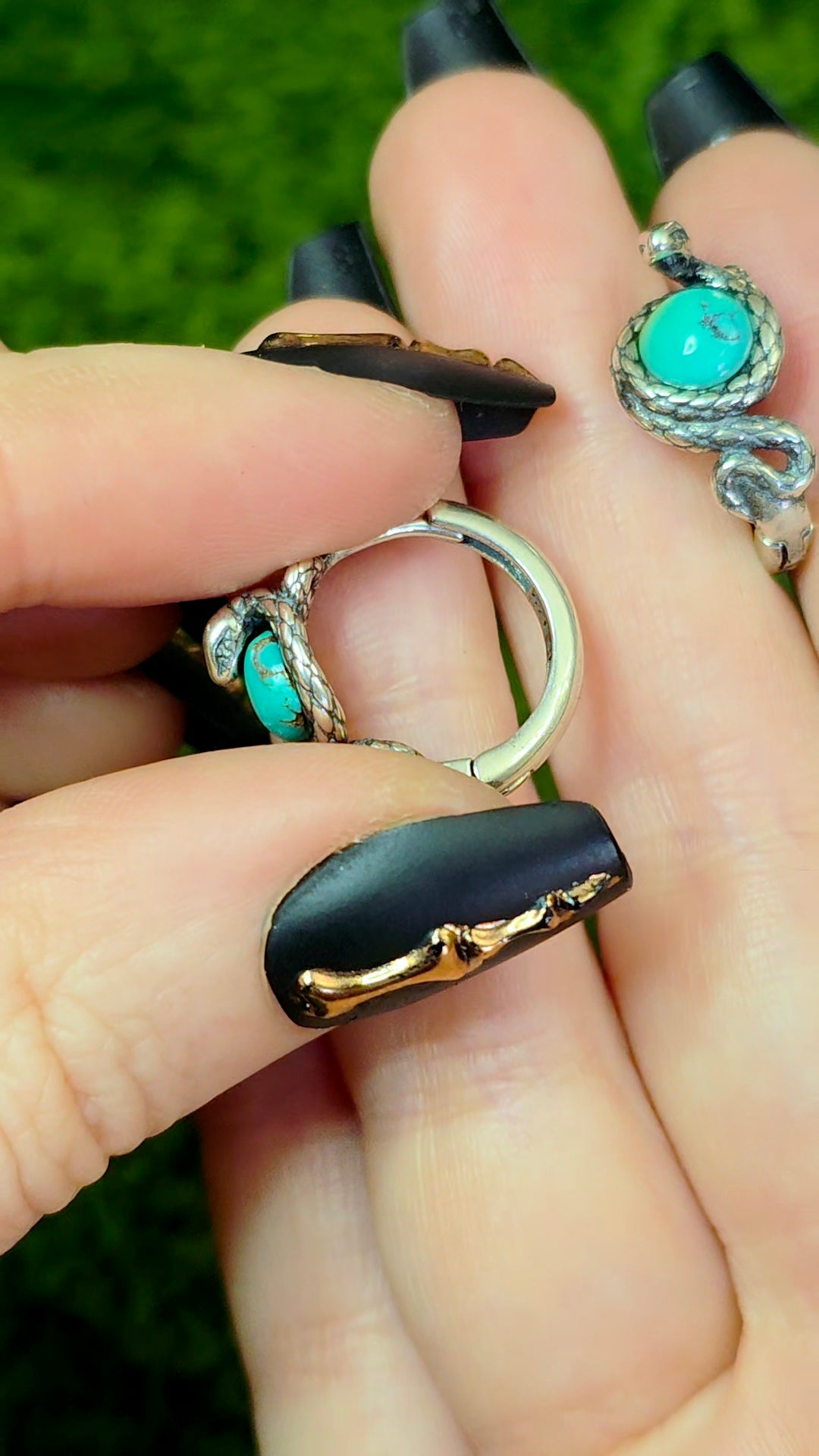 Turquoise Snake Earrings