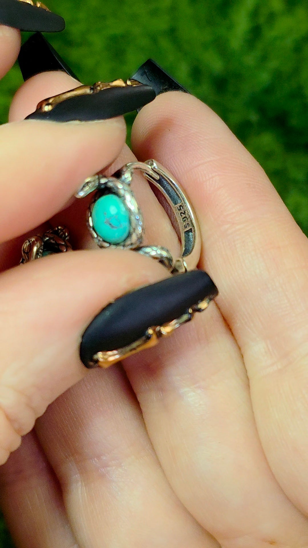 Turquoise Snake Earrings