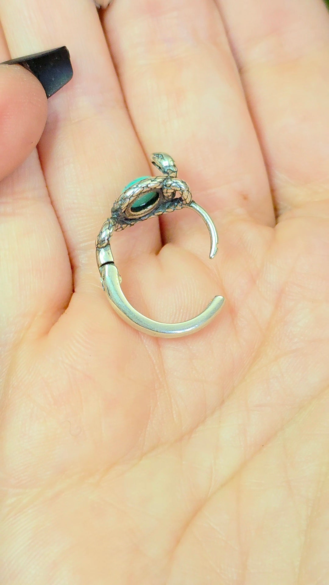 Turquoise Snake Earrings