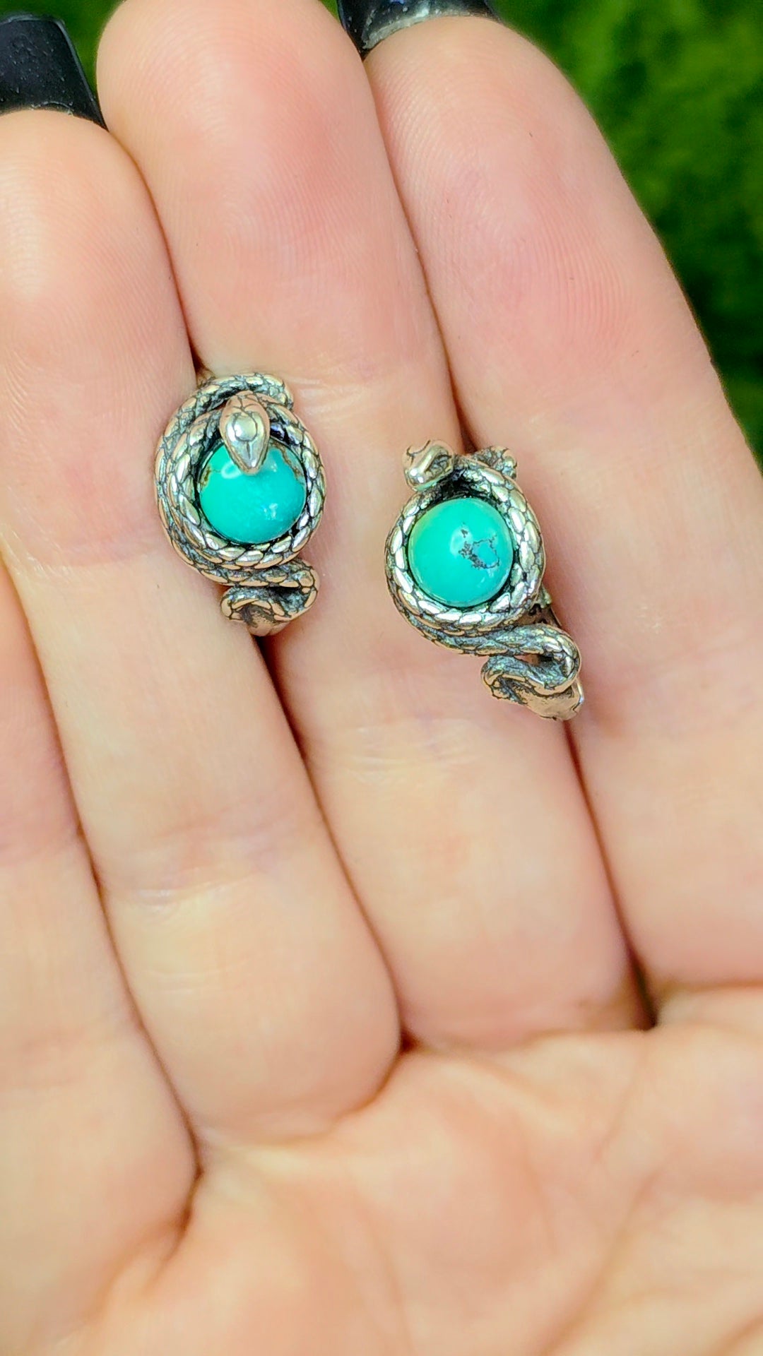 Turquoise Snake Earrings
