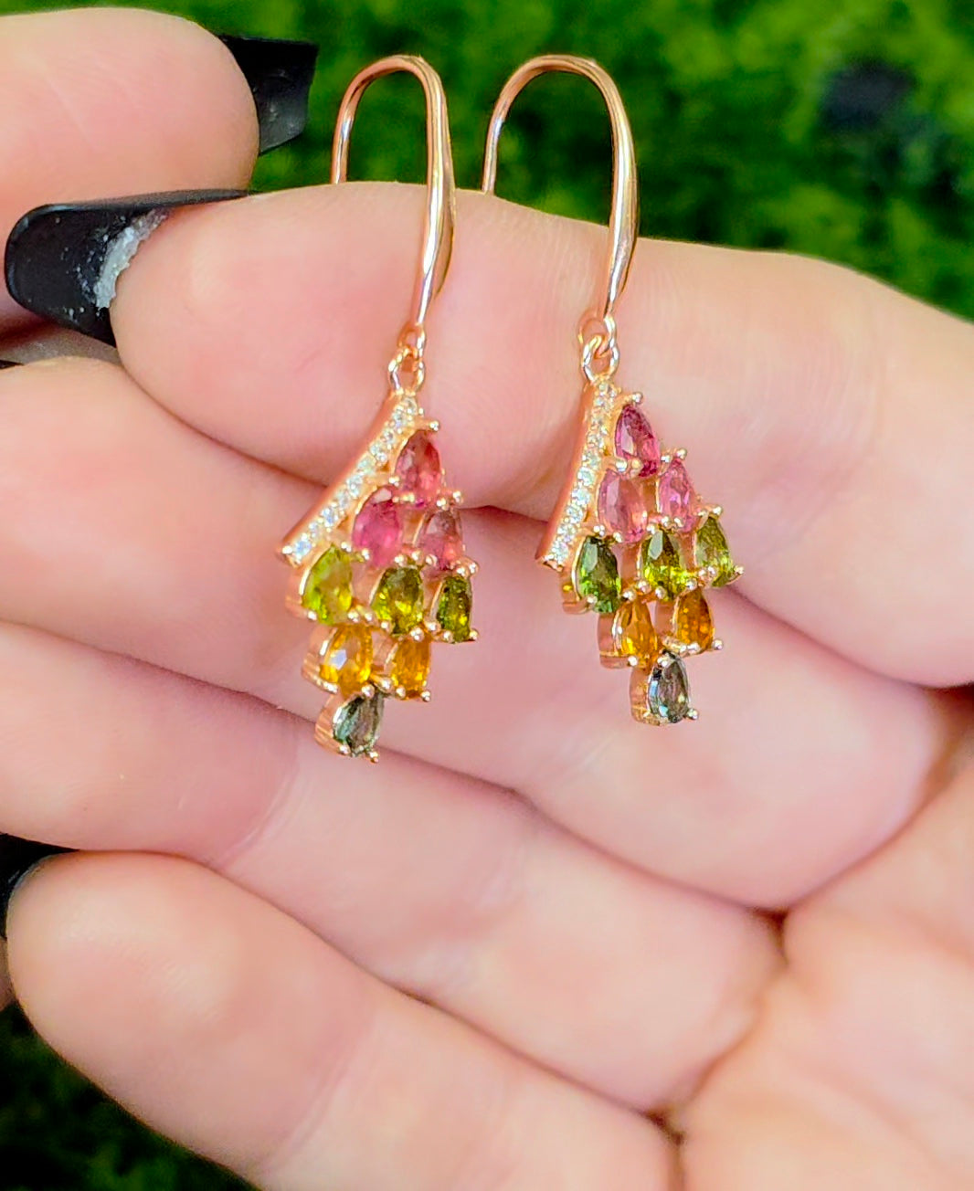 Multicolor Tourmaline Earrings B