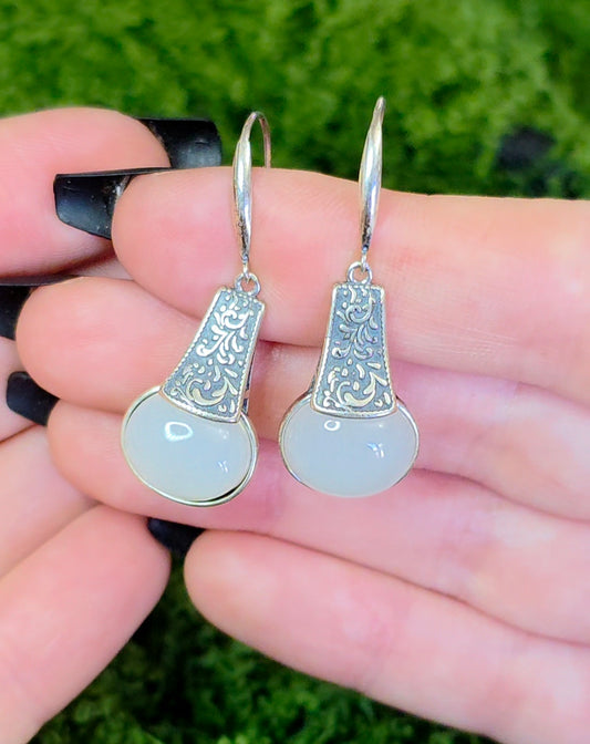 White Jadeite Earrings