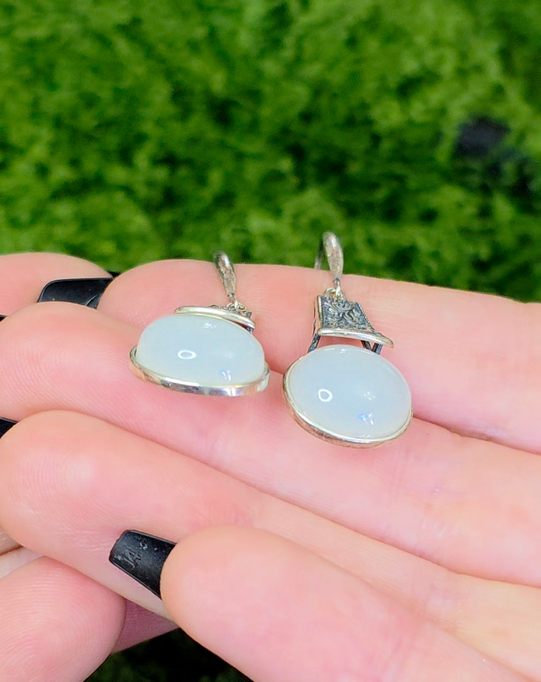White Jadeite Earrings