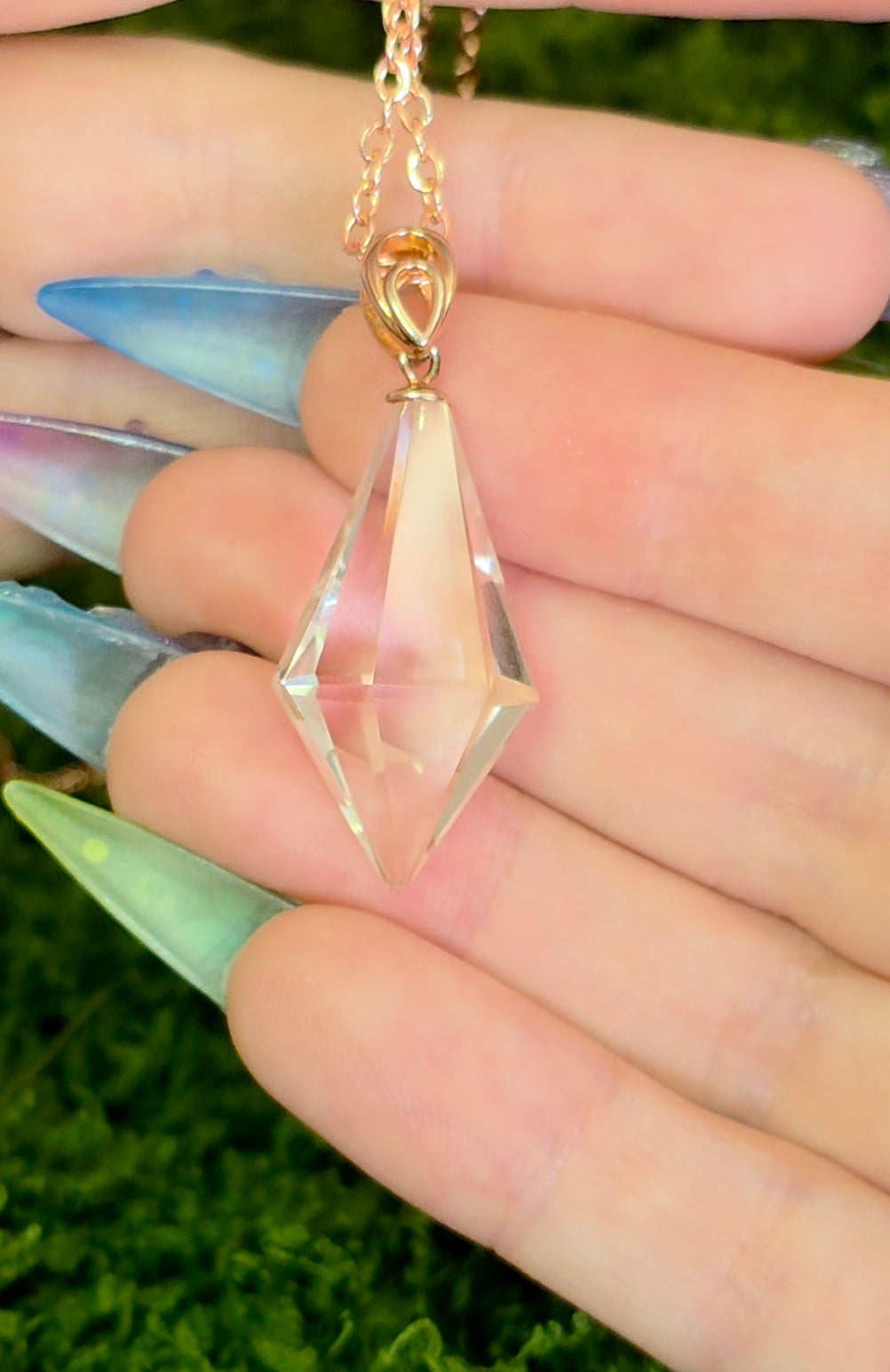 Clear Quartz Pendulum Pendant