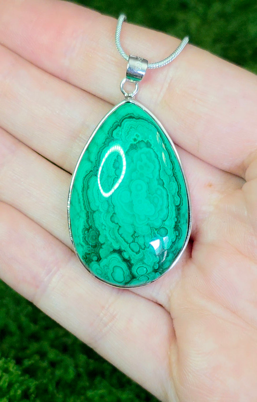 Malachite Teardrop Pendant