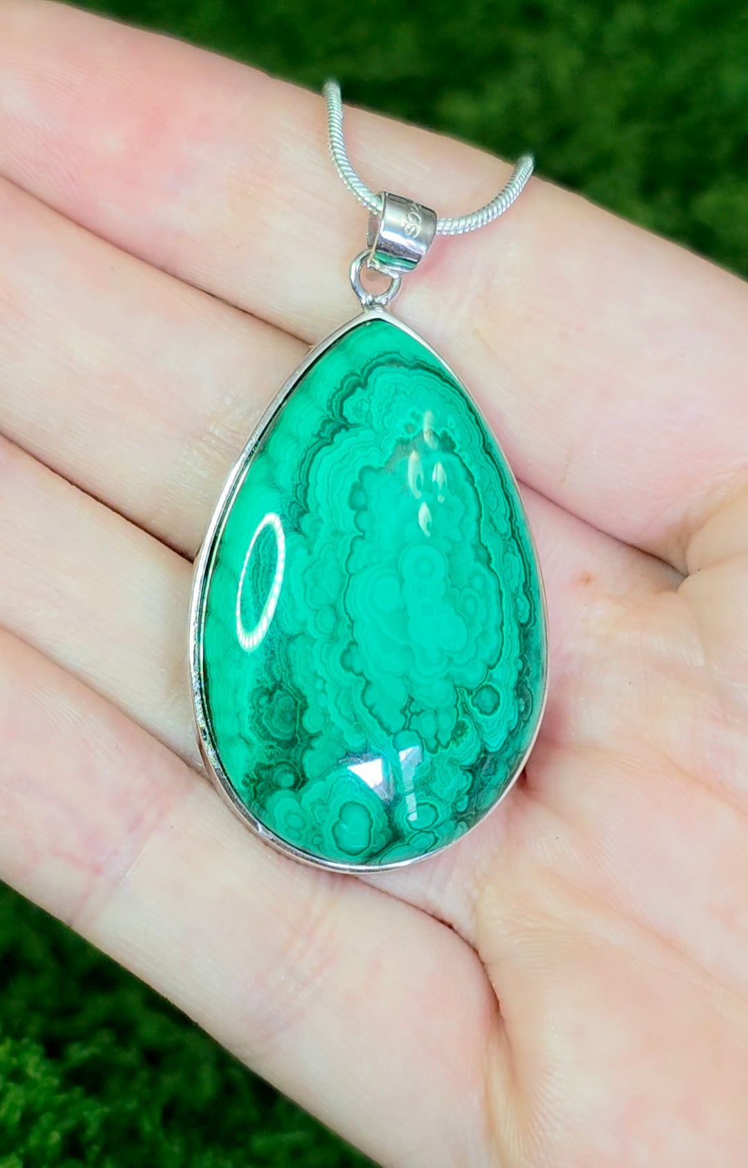 Malachite Teardrop Pendant