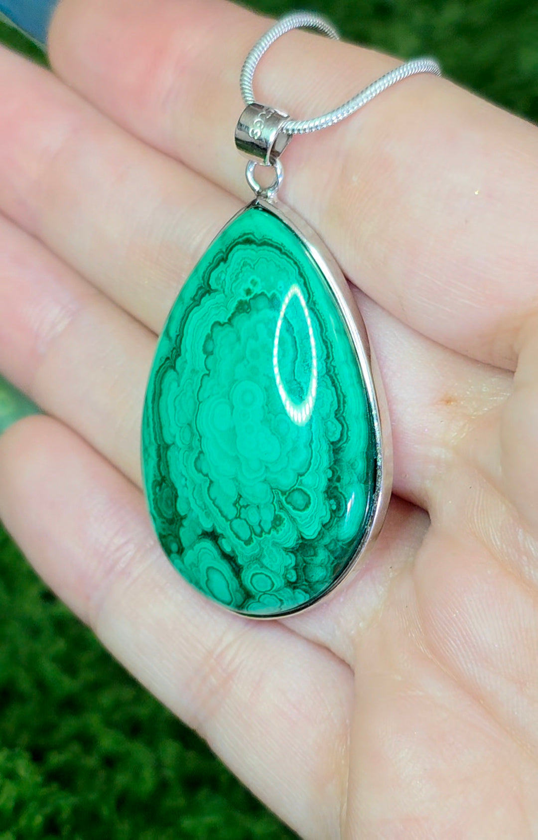 Malachite Teardrop Pendant