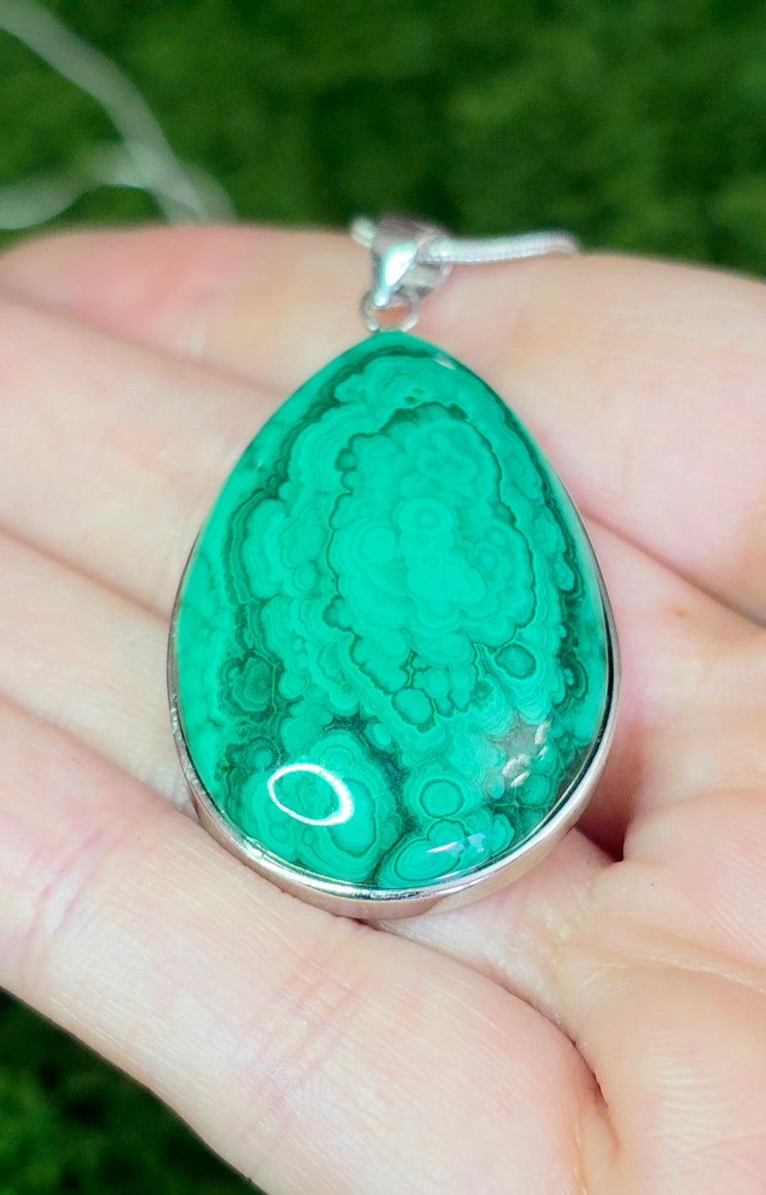 Malachite Teardrop Pendant
