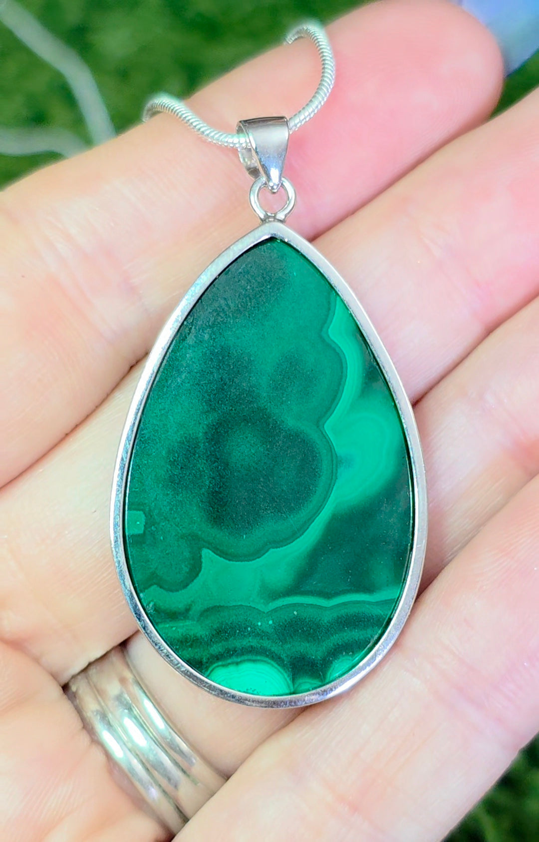 Malachite Teardrop Pendant