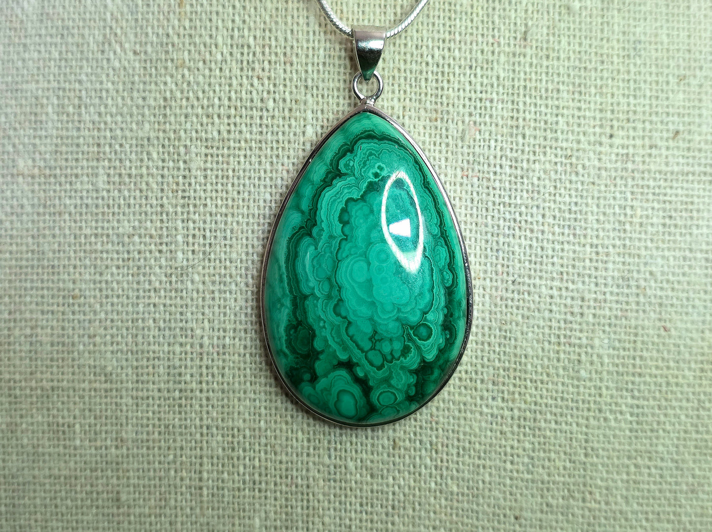 Malachite Teardrop Pendant