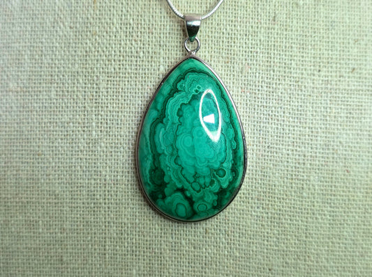 Malachite Teardrop Pendant