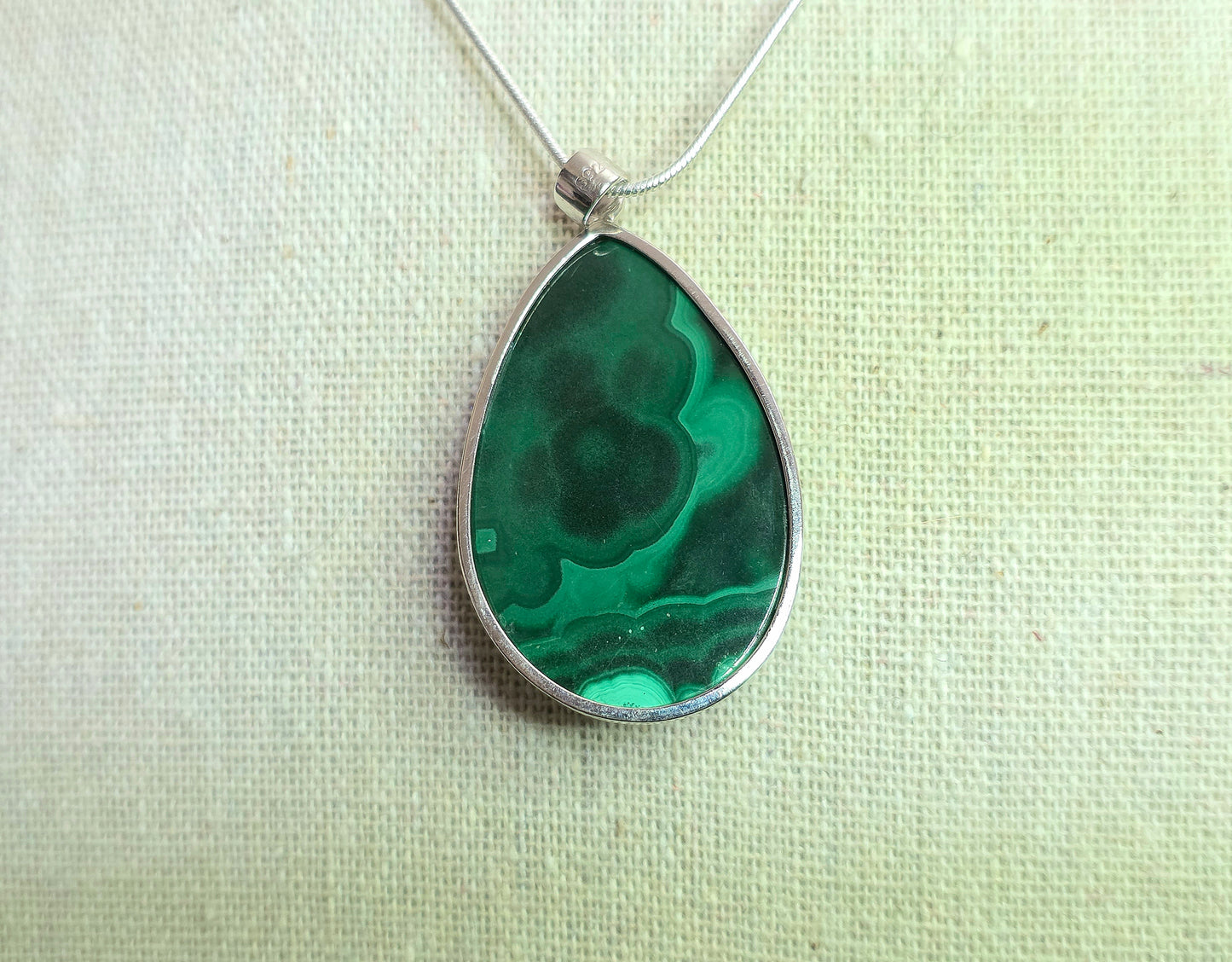 Malachite Teardrop Pendant