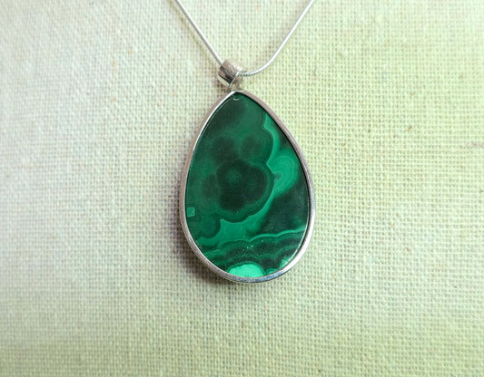 Malachite Teardrop Pendant