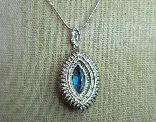 Blue Topaz Evil Eye Pendant C