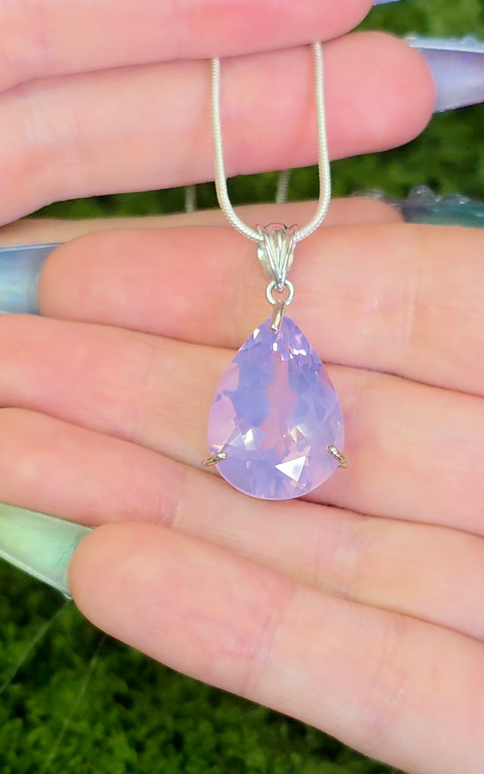 Lavender Moon Teardrop Pendant