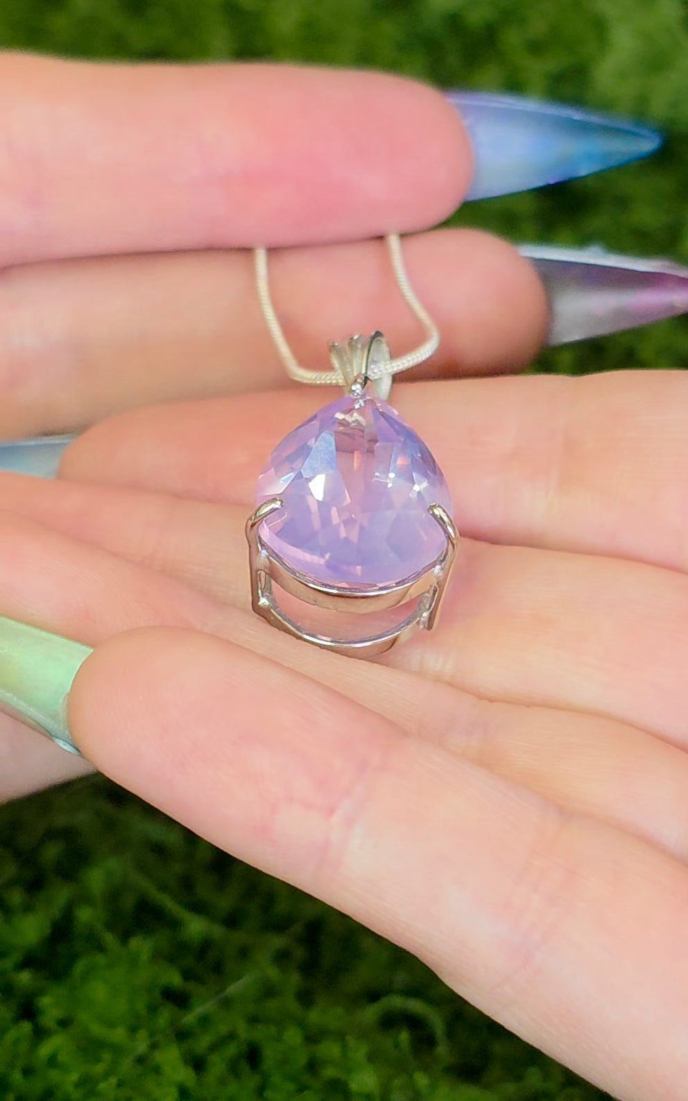 Lavender Moon Teardrop Pendant