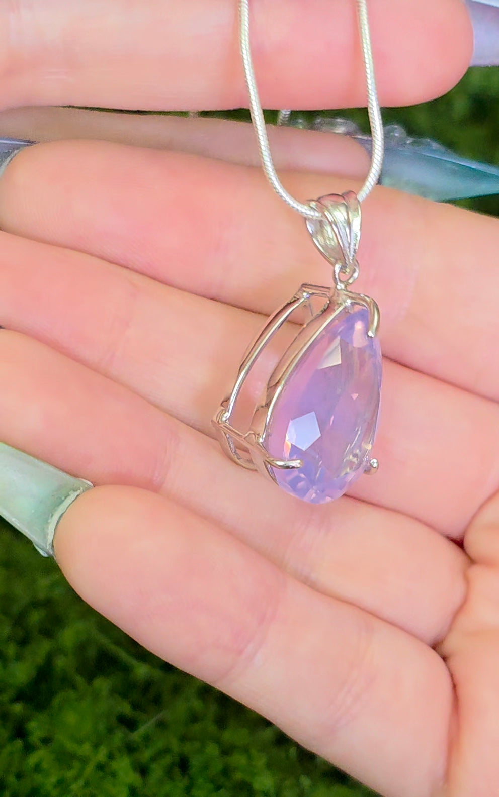 Lavender Moon Teardrop Pendant