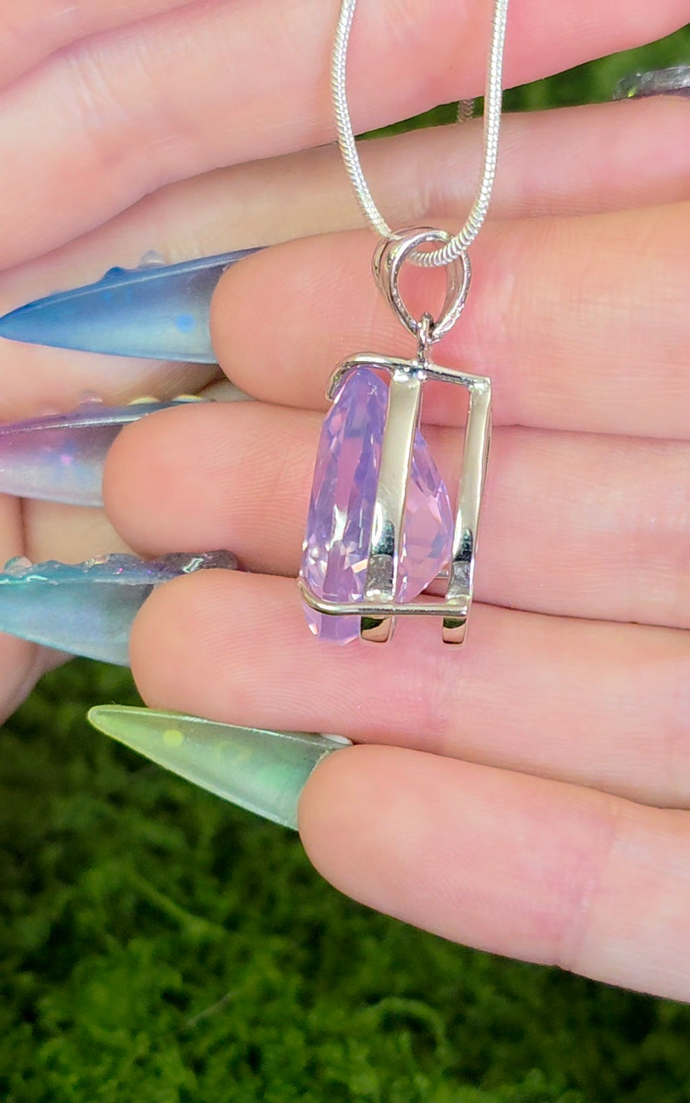 Lavender Moon Teardrop Pendant