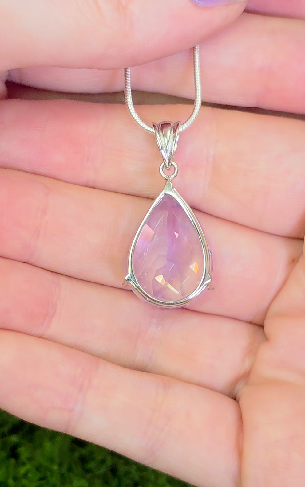 Lavender Moon Teardrop Pendant